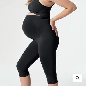 GUC Blanqi Maternity Belly Support Crop Leggings, XL